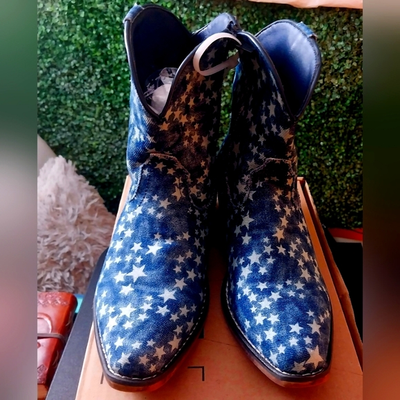 Shoes - Merica Ladies dream Denim cowgirl booties BRAND NEW